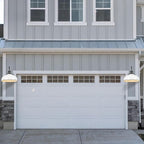 Outdoor Gooseneck Barn Light,14 Inch Dome Outdoor Wall Sconce Farmhouse Exterior Wall Mount Light Vintage Wall Lighting Fixture Industrial Wall Lantern for Porch, Entryway, Garage, RZ007M WH