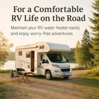 Jalja RV Water Heater Maintenance Tool Kit – Includes 3/4"-14 NPT Tap, Dual Hex Anode Rod Wrench (1-1/16" & 1-1/2"), and 197" Teflon Tape for Suburban Water Heaters