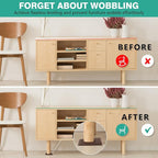Furniture Leveler 12pcs Kit Size Variety | Multi-Purpose Rubber Shim for Leveling Feet Stable | Anti-Wobble Pad for Uneven Table, Dresser Leg, Toliet and More Furniture | Prevent from Wobbling