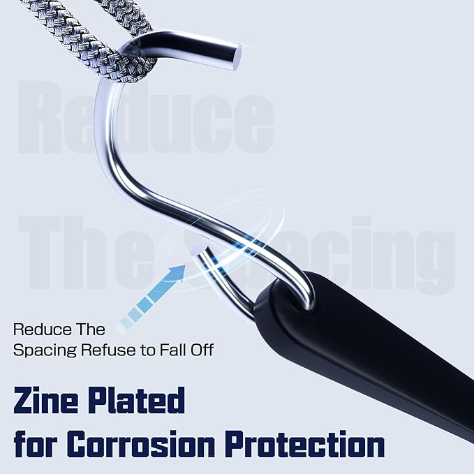 KJE 20Pack (15", 21", 31") Rubber Bungee Cords with S Hooks - Quality EPDM, Heavy Duty Black Bungee Straps, Ideal for Outdoor Tie Downs, Securing Tarps, Canvases, Cargo in Cold Hot Climates