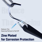 KJE 20Pack (15", 21", 31") Rubber Bungee Cords with S Hooks - Quality EPDM, Heavy Duty Black Bungee Straps, Ideal for Outdoor Tie Downs, Securing Tarps, Canvases, Cargo in Cold Hot Climates