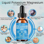 Potassium Magnesium Supplement Liquid w/ 500mg Triple Complex Magnesium & Potassium 99mg Plus Bromelain, Ashwagandha,D3 B6 & Zinc for Leg Cramps& Muscle Health, Cortisol Balanced & Zzz, Non-GMO