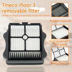 HEPA Filter and Roller Brush Replacement for Tineco iFloor 3 and Floor One S3 Cordless Wet Dry Vacuum Cleaner, 3 Brush Rollers and 3 HEPA Filters