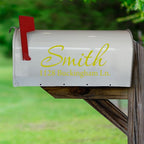 Mailbox Decals Personalized Address and Street Name Outdoor Stickers VWAQ-CMB1 (12 Inch X 6 Inch, Gold)