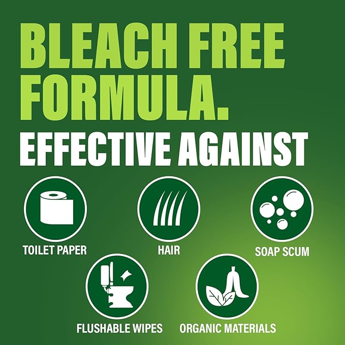 Green Gobbler Drain Clog Remover & Drain Cleaner Powder, 20+ Treatments, Maintenance Breaks Down Grease, Paper, Fat & Oil, Septic Safe