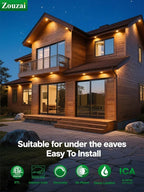 zouzai 6 inch 5CCT Gimbal Led Recessed Lights, 360°+90° Adjustable Directional Recessed Lighting, 2700K/3000K/3500K/4000K/5000K Dimmable Retrofit Eyeball Can Lights with Jbox, ETL(White, 6 Pack)