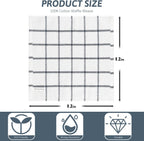 Nialnant 4PCS Cleaning Rags,100% Cotton Terry Dish Rags for Washing Dishes,Quick Drying Dish Cloths,Dish Towels for Kitchen,Grey Plaid-12x12in