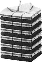 Nialnant 100% Cotton Terry Kitchen Cleaning Rags,Soft Absorbent Dish Cloths for Washing Dishes,Quick Drying Dish Towels-12x12 in,12 Pack