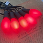 GOOTHY 25 Pack C9 Red Christmas Light Bulbs, E17 Base Incandescent Replacement Bulbs for Outdoor Christmas String Lights, Candle Lamps, 7 Watt Night Lights Bulbs, 120 Volt - Red