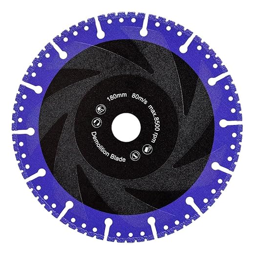 YIJING 7 Inch Diamond Blade - Metal Cutting Wheel for Rebar, Sheet Metal, Angle Iron, Stainless Steel
