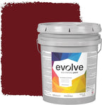 EVOLVE Paint & Primer: Environment-friendly, Low Sheen with One-coat Coverage for Interior & Exterior surfaces (Burgundy, 5-Gallon)