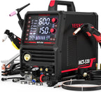 YESWELDER Multifunctional Welders Combo&Plasma Cutter, 6-In-1 MIG/Flux Core MIG/CUT/TIG/Stick/Spool Gun Compatible, 200A MIG/TIG/Stick & 50A CUT, 110V/220V MCT-520