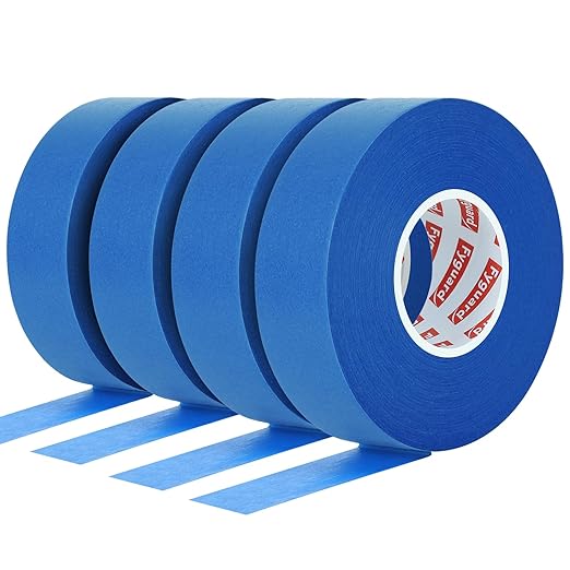 4 Rolls Painters Tape, 1Inch x 55 Yards Blue Painters Tape Washi Painters Tape Multi-Surface Blue Masking Tape for Wall Painting Masking Edge Treatment DIY, Home Use