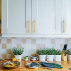 Amerdeco 10 Pack Brushed Gold Cabinet Pulls 6.3 Inch(160mm) Hole Center Drawer Pulls Cabinet Hardware Kitchen Cabinet Handles for Bathroom ZH0031