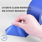 ADHES Blue Painters Tape, 2.83 inches x 60Yards, Masking Tape for Painting, Paint Tape No Residue Outdoor Anti UV Multi Surface Use