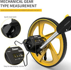 Zozen Measuring Wheel in Feet and Inches, Mechanical/Double Collapsible/One Key to Reset/Kickstand to Keep Stand/Starting Point Arrow and Cloth Carrying Bag, 0-9,999 Ft Measure Wheel.
