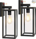 BesLowe Upgraded Motion Sensor Outdoor Wall Lights, 15” Dusk to Dawn Porch Lights Outdoor Wall Sconce Lanterns, 3 Lighting Modes Exterior Lighting Fixtures, Bronze Outside Lights for House, 2-Pack