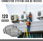 1/2 Inch Liquid Tight Connector PVC Electrical Conduit Fittings Straight 180 Degree Flexible Conduit Connector for Home Kitchen Bathroom Tube Tool Supplies (30 Pcs)