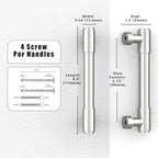 10 Pack Brushed Satin Nickel Cabinet Pulls 3.75 Inch(96mm) Kitchen Cabinet Handles Cabinet Hardware for Drawer Pulls