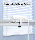 45W Fast Charging Station,Desk Clamp Power Strip,4 PD USB-C Ports,5 AC Outlets,Surge Protector Power Strip, 14AWG Heavy Duty Cord, Fits 1.9" Tabletop Edge (White, 20 FT Cable)