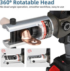 SL-240 90KN Hydraulic Crimping Pliers, Electric Cable Cutter with Large-Capacity Battery 21V/4.0Ah, Handheld Hydraulic Hose Crimping Tool for Commercial Home Use (w/2 Battery & Charger),10-240