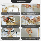 Qamra Farmhouse Black Chandelier for Dining Room, 8-Light Modern Candle Chandelier Light Fixture, Rustic Industrial Hanging Chandeliers Lighting for Living Room, Kitchen, Staircase, Entryway, Foyer