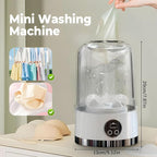 Underwear Washer, Portable Mini Washing Machine, Cordless Mini Washing Machine for Baby Clothes, Small Laundry, Lightweight for Apartment, Dorm, Hotel, Travel & Camping, Quiet Energy-Efficient (Green)