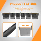 Ultrawall Overhead Garage Storage Rack, Heavy Duty Ceiling Storage Rack, 26 Inch Adjustable Ceiling Bin Storage System, 7 Sets for 6 Bins