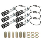 PATIKIL Candelabra Base Lamp Holder Light Socket, 6pcs UL Listed Keyless E12 Bulb Socket with 9.8" Wire Leads for E12 Incandescent LED Light Bulbs, 2.4" Tall