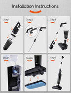 Stick Vacuum Cleaner with 3 Mop Pads Electirc Mop 600W 18kpa Powerful Suction Corded Upright Vacuum Lightweight Electric mop for Tile Hardwood Floor,Marble Cleaning