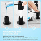 CREA Kitchen Soap Dispenser Countertop Soap Dispenserfor Kitchen Sink Black Built in Sink Soap Dispenser Top Fill Deck Mount Dispenser for Bathroom with 39" Tube Large Capacity 17 OZ Bottle