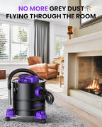 Ash Vacuum for Pellet Stoves: 5.2 Gallon Fireplace Ash Vac with 1200w Powerful Suction & Wheeled Base - Ash Vacuum Cleaner for Fireplaces, Pellet Grill, Wood Stove, Fire Pits