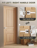 4 Pack Privacy Square Brushed Nickel Door Handles Interior, Keyless Door Knobs for Bedroom/Bathroom, Reversible for Left Right Handed Doors