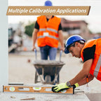 BETHEL 24-inch Bamboo Level, Mortar Adhesion Resistant Light Level, with Double Curved Acrylic Leveling Tubes for Masonry Applications and General Leveling