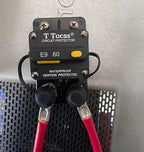 E9 3/8" Stud 60 Amp Circuit Breaker, Surface Mount, 12V - 72V DC UL Certified 60A Waterproof IP67