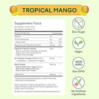 Feel Goods Gut Guardian, Prebiotic & Probiotic Powder, Sugar Free, Organic Fiber, Herbs for Bloat, Gut Health Support, Digestive Health for Men & Women, Non GMO, Vegan | Tropical Mango, 30CT