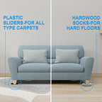 New Upgrade Furniture Sliders, Multi-Surface 3-in-1 Furniture Movers Sliders, Round Moving Pads with 8PCS 4.3" Carpet Sliders+4PCS Hard Floor Socks+1 Lifter, Protect Floor and Easily Move Furniture