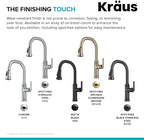 KRAUS Allyn Industrial Pull-Down Single Handle Kitchen Faucet in Chrome, KPF-4102CH
