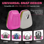 3Pair 60926 Filters, Respirator Filter 60926 Cartridges Against Organic Vapor, Acid Gases, Ammonia Methylamine, Formaldehyde, Dust Used in 6200 6502 6800 Series Respirator Mask