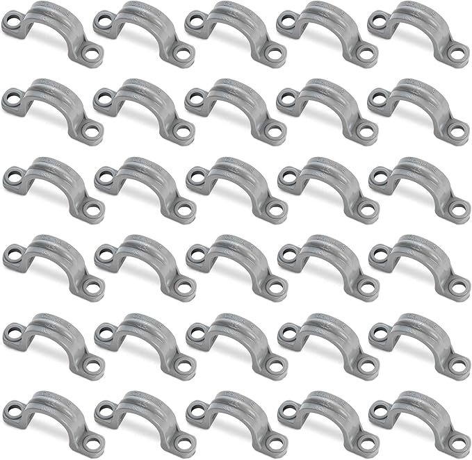 (1/2" Conduit Strap 30 Pack) Yariwiz 1/2 inch Plastic PVC Flex Electrical Conduit Strap Clamp Fittings