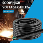 10ft 12/3 12 AWG Portable Power Cable (3 Conductor) - SOOW 600V 12 Gauge Electric Wire for Motor Leads, Portable Lights, Battery Chargers and Machinery - 3 Conductor - 10 Feet Electrical Cord