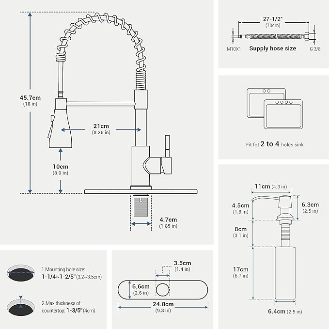 APPASO Touchless Kitchen Faucet, 3 Modes Smart Motion Sensor Kitchen Faucet with Pull Down Sprayer, Brushed Nickel Activated Faucet for Kitchen Sink with Soap Dispenser