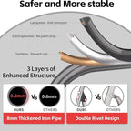 3 Step Ladder, Folding Step Stool with Tool Platform, Wide Anti-Slip Pedal and Anti-Slip Feet, Sturdiest Steel Construction, 600lbs Capacity Steel Ladder for Home Office, Grey