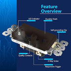 LIDER Minimalist Design Matte Finish Lighted Decorator Switch, Frameless Paddle Light Switch with Locator Light, Grounding Screw, 3-Way or Single Pole, 15A 120V, UL Listed, LS15-3W-BR, Brown