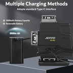 JEPPO Laser Level 360 Self Leveling,4D 4x360° Green 16 Cross Line Lazer Leveler Tool for construction and Tiling Floor,APP Remote Control,with 5000mAh Rechargeable Battery,Magnetic Rotating Stand