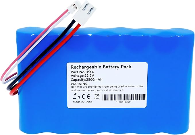 Battery Replacement for Tineco IPX4 FW020100US, iFloor FW15M-01 HF10E-01 Wet Dry Vacuum, Compatible with Tineco 6ISR18650-2500 Battery