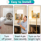 8PCS FDS18E35/4 CFL Light Bulbs Fits for Panasonic Fixtures,3500K 18W 4 Pin G24q-2 Base Plug-in Compact Fluorescent Lamp