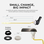 Qualihome Toilet Handle Replacement (Black, Side Mount)