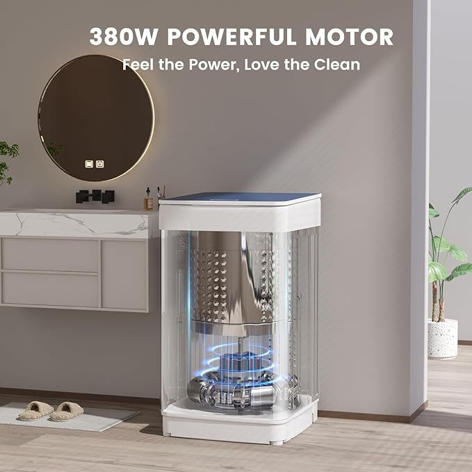 Zynkez 18Lbs Washer and 10Lbs Dryer Combo, Full Automatic Portable Laundry Set with 7 Wash Programs, 5 Dry Modes, Stainless Steel Tub, Compact for Apartments, Dorms, RVs