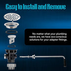 3.5-inch Sink Drain Waste Drain Valve with Lever Handle, Fits Commercial Sink Style Drains, Controls Sink Drain Stopper, Must-Have Sink Repair Kit - Reducer not included